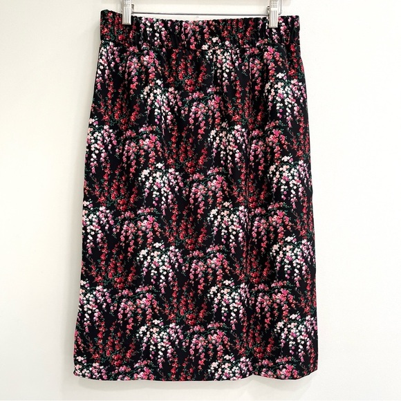 J. Crew Factory Dresses & Skirts - J.Crew BA844 Pull-On Pencil Skirt Pockets Black Pink Floral Small